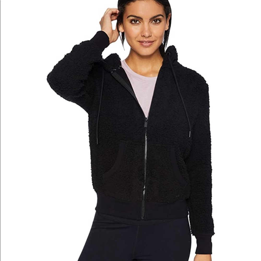 Marc New York Teddy Fleece Full Zip Hooded Jacket